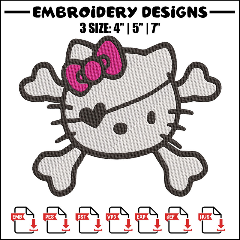Hello kitty logo Embroidery Design, Hello kitty Embroidery, Embroidery File, Anime Embroidery, Digital download..jpg