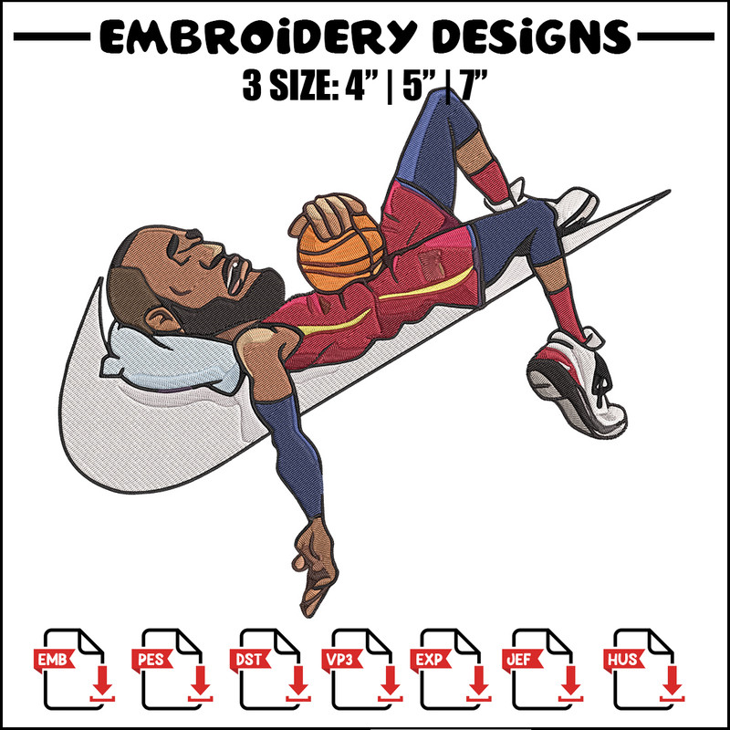 Lebron james Embroidery Design, Basketball Embroidery, Embroidery File, Nike Embroidery, Anime shirt, Digital download.jpg