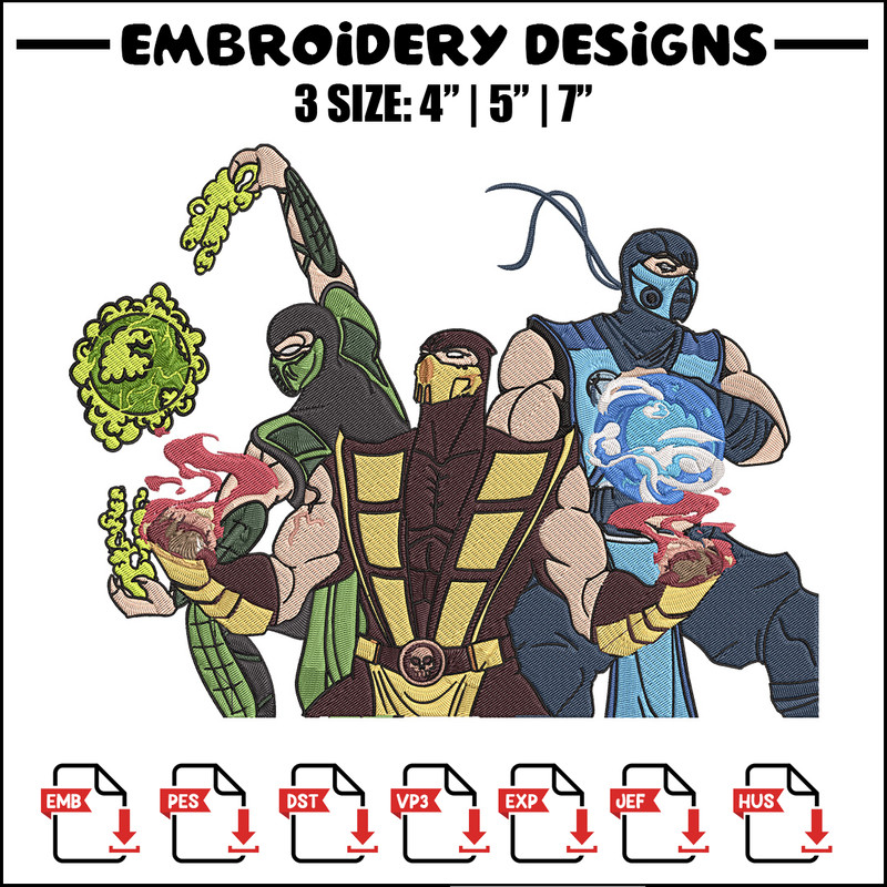 Mortal Kombat Ninja Embroidery Design, Mortal Embroidery, Embroidery File, Anime Embroidery,Anime shirt,Digital download.jpg