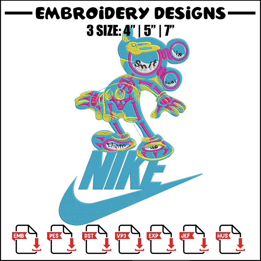 Nike mickey Embroidery Design, Mickey Embroidery, Embroidery File, Nike Embroidery, Anime shirt, Digital download.jpg