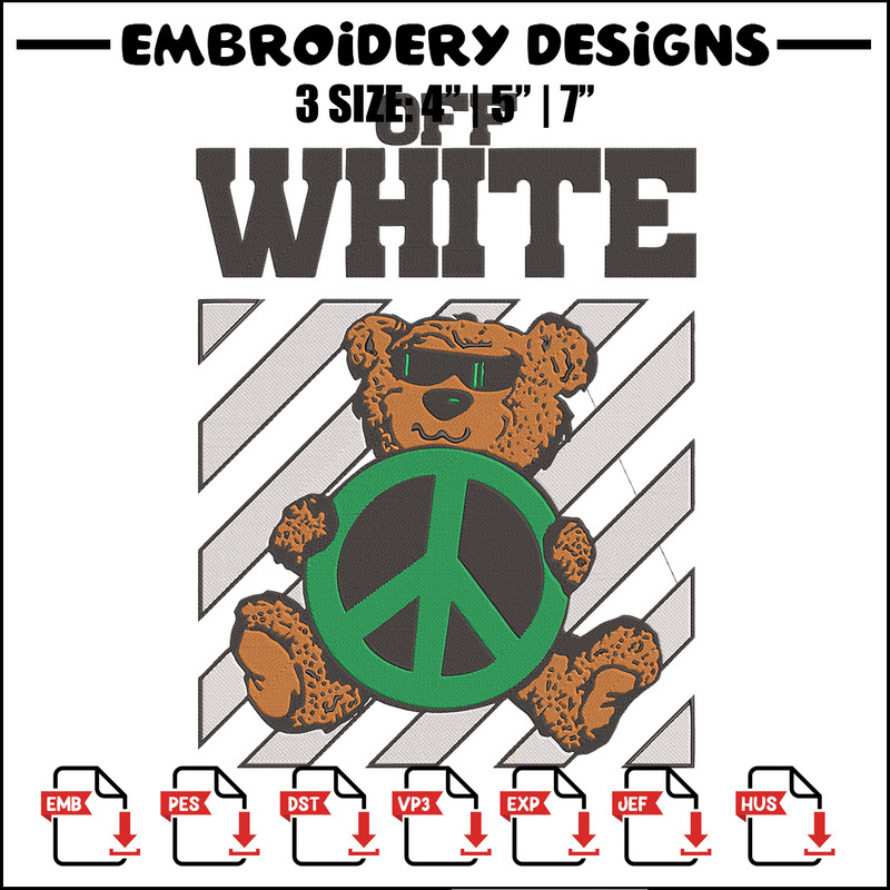 Off white Embroidery Design, Bear Embroidery, Embroidery File, Anime Embroidery, Anime shirt, Digital download.jpg