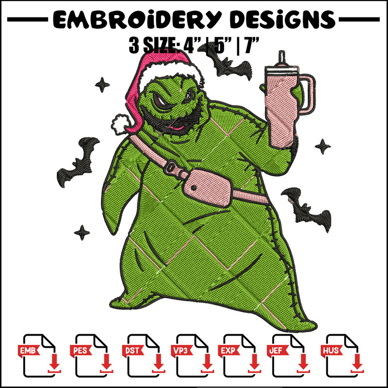 Oogie Boogie Embroidery Design, Chrismas Embroidery, Embroidery File, Anime Embroidery, Anime shirt, Digital download.jpg