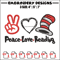 Peace Love Reading Embroidery Design, Embroidery File, logo Embroidery, logo shirt, Embroidery design, Digital download..jpg