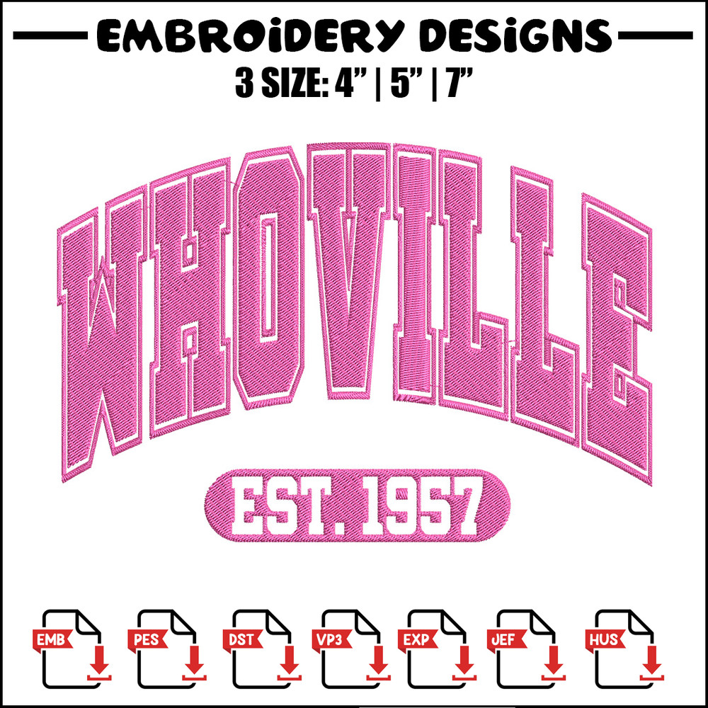 Pink Whoville Embroidery Design, Est 1957 Embroidery,Embroidery File, Anime Embroidery, Anime shirt, Digital download.jpg