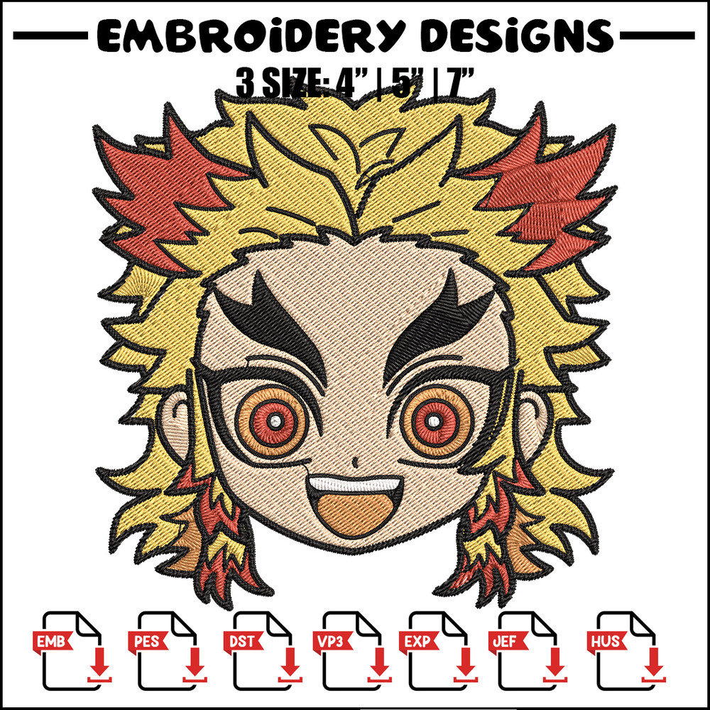 Rengoku sticker Embroidery Design, Demon slayer Embroidery, Embroidery File, Anime Embroidery, Digital download.jpg