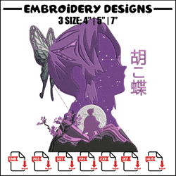 shinobu poster embroidery design, demon slayer embroidery, embroidery file,anime embroidery,anime shirt,digital download