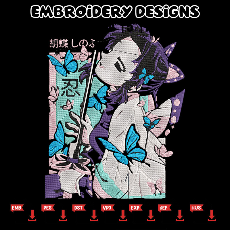 Shinobu poster Embroidery Design, Demon slayer Embroidery,Embroidery File, Anime Embroidery,Anime shirt,Digital download.jpg