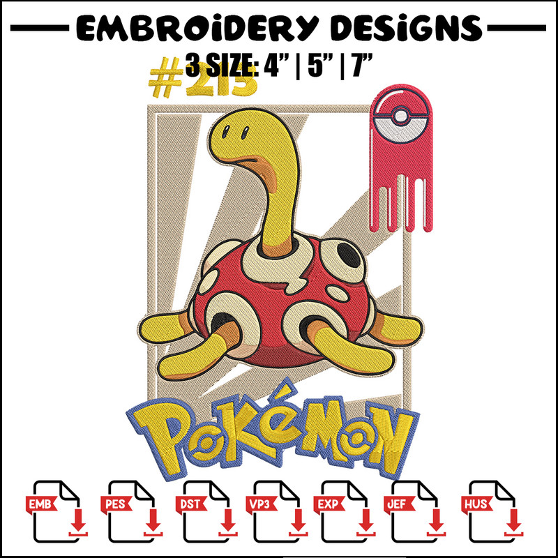 Shuckle Embroidery Design, Pokemon Embroidery, Embroidery File, Anime Embroidery, Anime shirt, Digital download..jpg