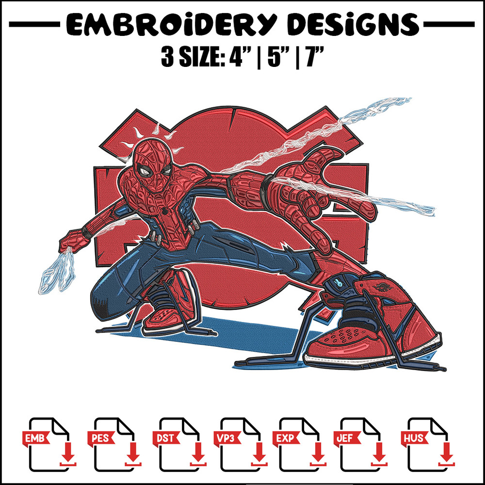 Spiderman poster Embroidery Design, Spiderman Embroidery, Embroidery File, Anime Embroidery,Anime shirt,Digital download.jpg