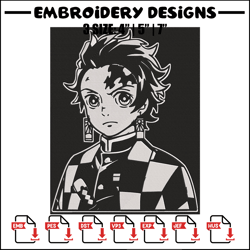 tanjiro poster embroidery design, demon slayer embroidery, embroidery file,anime embroidery,anime shirt,digital download
