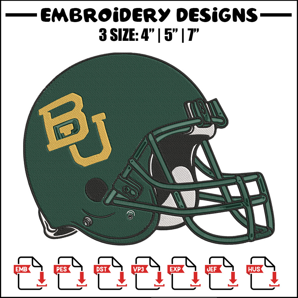 Baylor University logo embroidery design, NCAA embroidery,Sport embroidery, Logo sport embroidery, Embroidery design..jpg