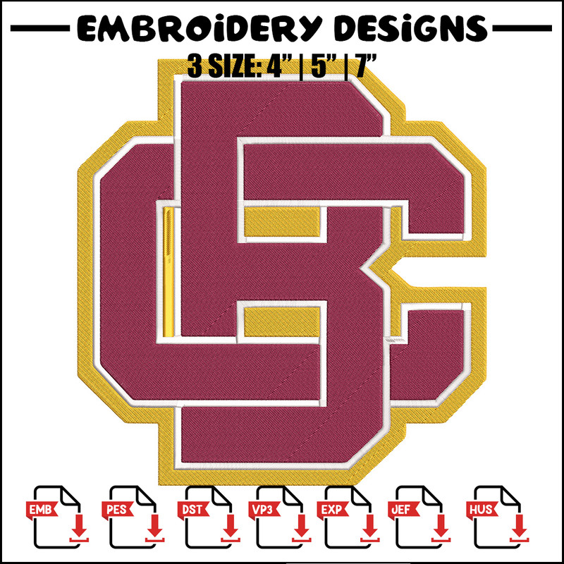 Bethune Cookman logo embroidery design, NCAA embroidery, Sport embroidery, logo sport embroidery, Embroidery design..jpg