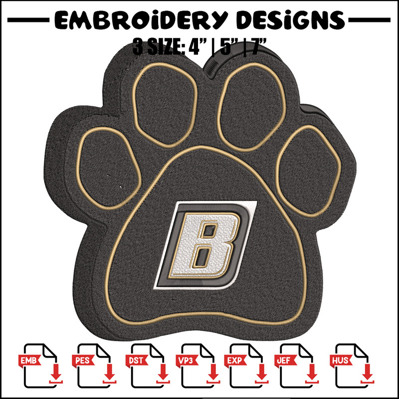 Bryant Bulldogs logo embroidery design, Sport embroidery, logo sport embroidery, Embroidery design, NCAA embroidery.jpg
