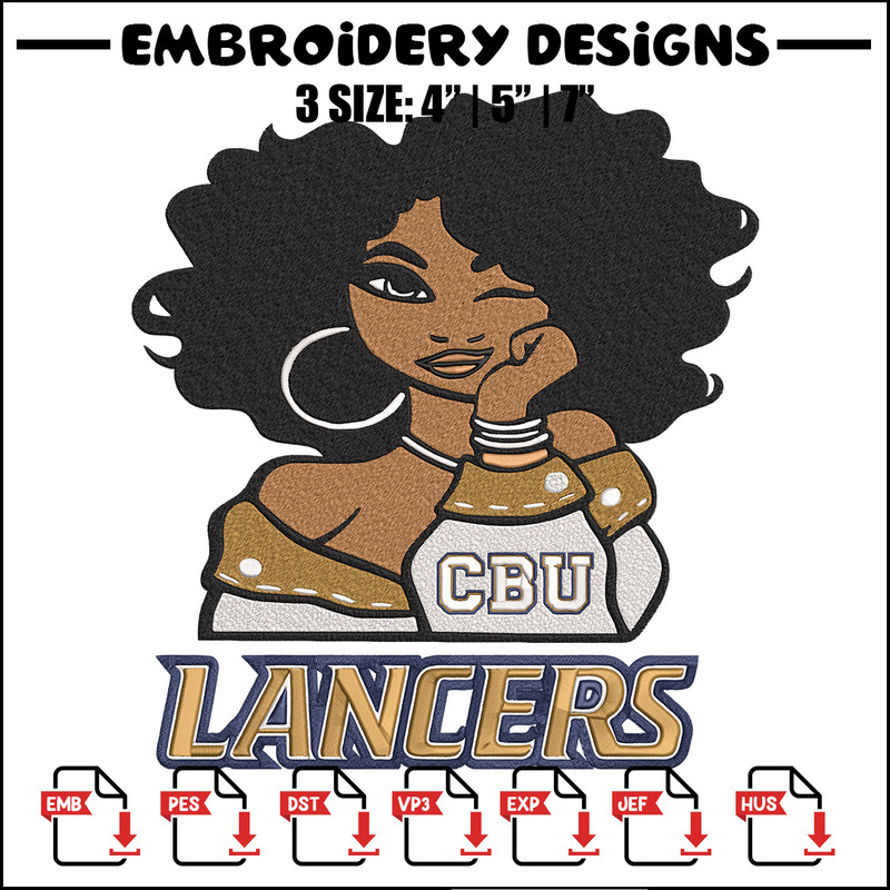 California Baptist girl embroidery design, NCAA embroidery, Embroidery design, Logo sport embroidery,Sport embroidery.jpg