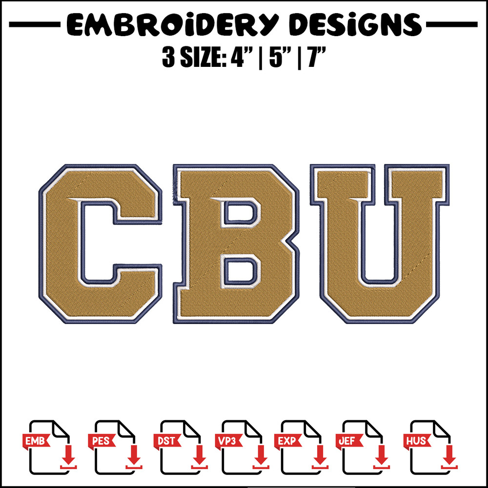 California Baptist logo embroidery design, NCAA embroidery, Sport embroidery, Embroidery design, Logo sport embroidery.jpg