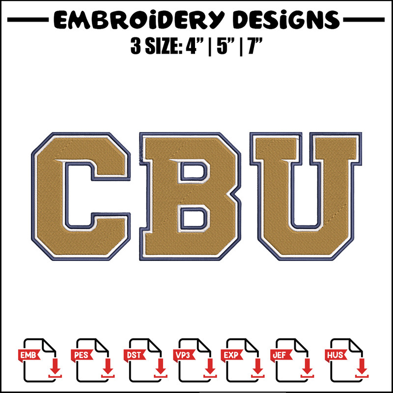 California Baptist logo embroidery design, NCAA embroidery, Sport embroidery, Embroidery design, Logo sport embroidery.jpg