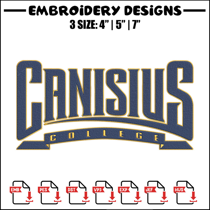 Canisius College logo embroidery design, NCAA embroidery, Embroidery design,Logo sport embroidery,Sport embroidery.jpg