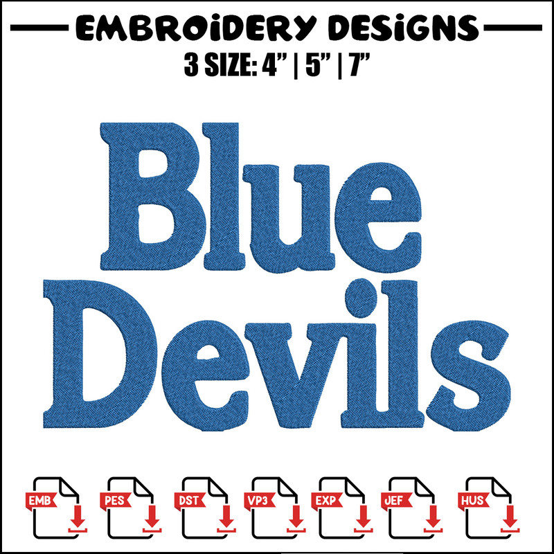 Duke University logo embroidery design, NCAA embroidery, Embroidery design, Logo sport embroidery, Sport embroidery.jpg