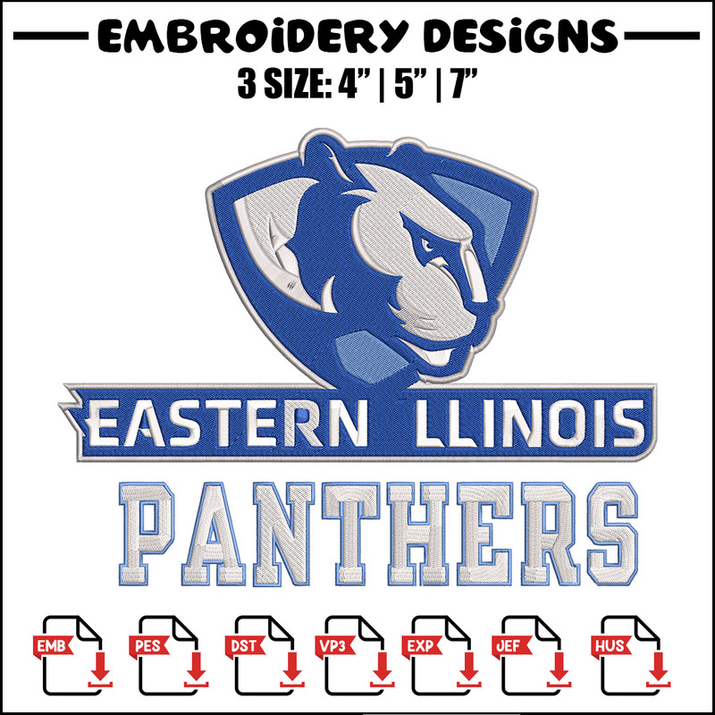 Eastern Illinois logo embroidery design, NCAA embroidery, Sport embroidery, logo sport embroidery, Embroidery design.jpg