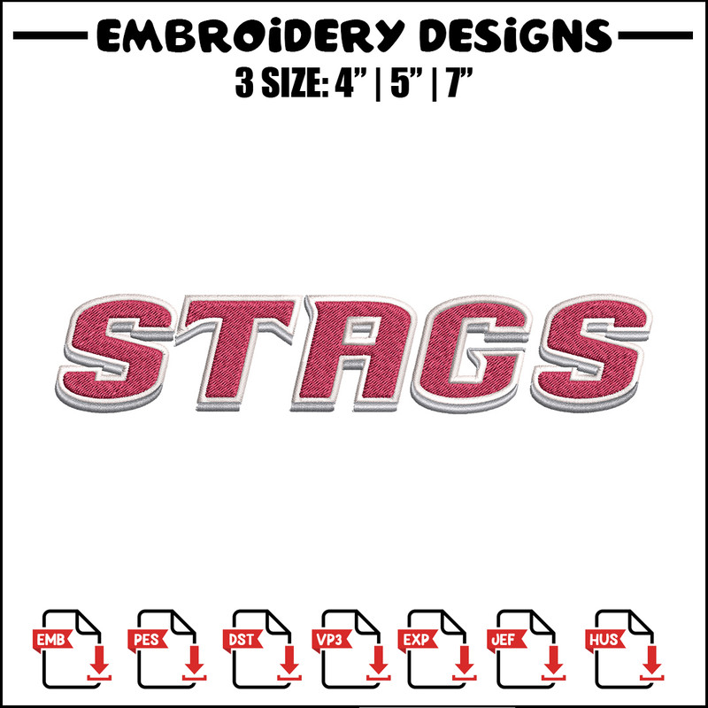 Fairfield Stags logo embroidery design, NCAA embroidery, Sport embroidery, logo sport embroidery, Embroidery design.jpg