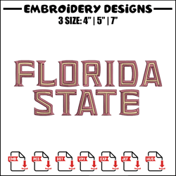 Florida State logo embroidery design, NCAA embroidery, Embroidery design, Logo sport embroidery, Sport embroidery