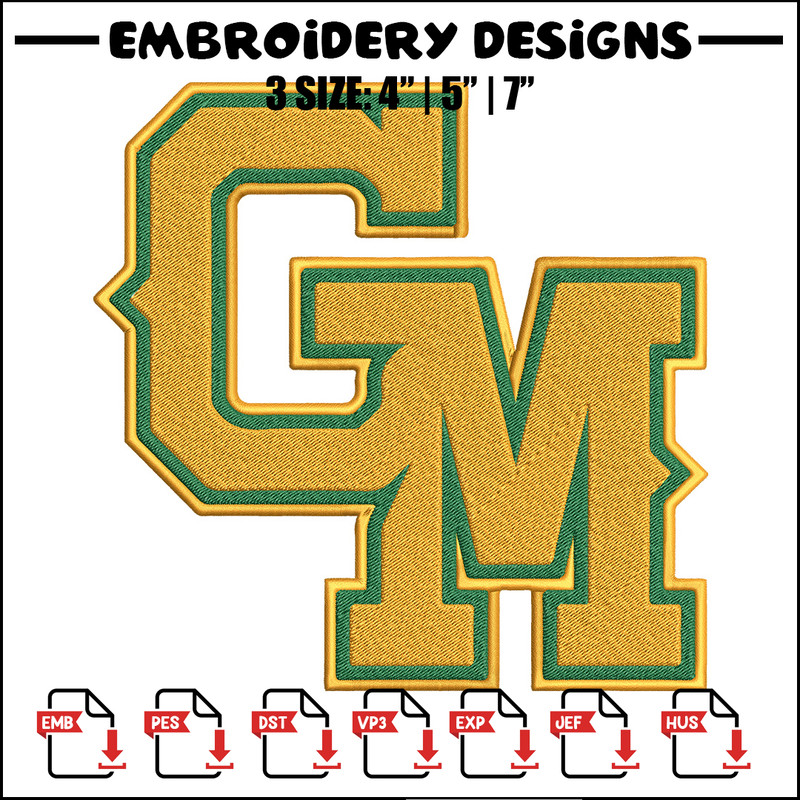George Mason embroidery design, Baseball embroidery, Sport embroidery, logo sport embroidery, Embroidery design.jpg