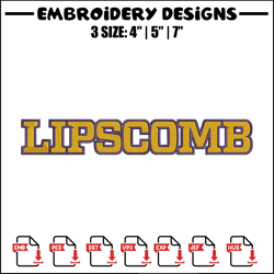 Lipscomb Bisons logo embroidery design, NCAA embroidery,Embroidery design,Logo sport embroidery, Sport embroidery.