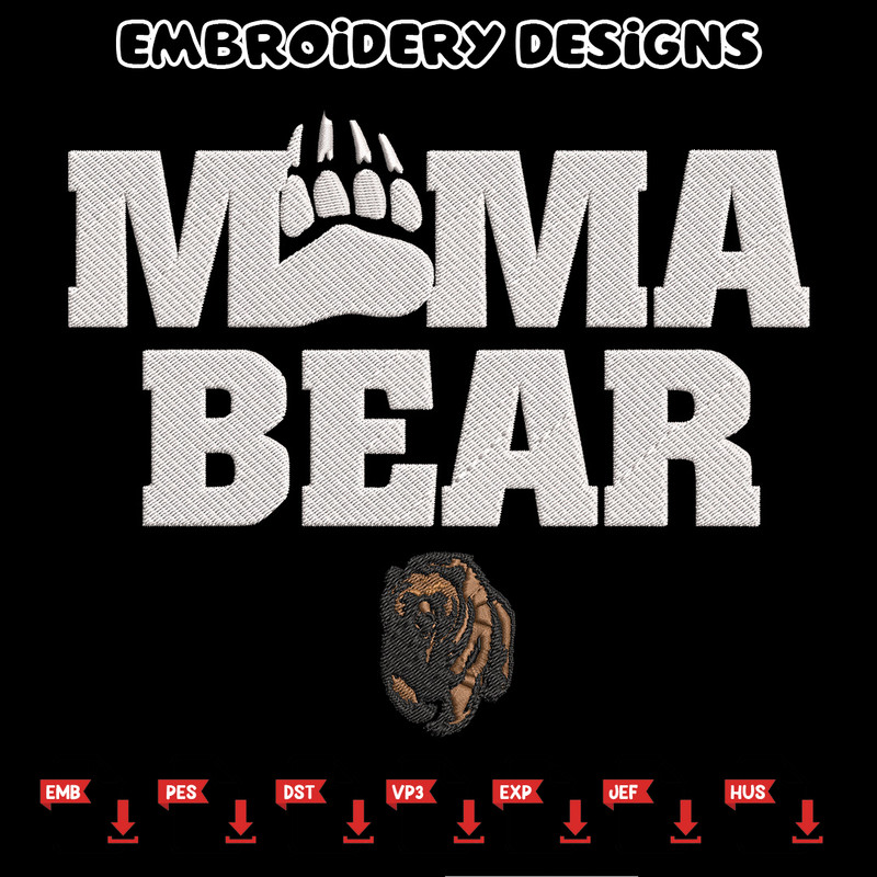 Mama bear sport embroidery design, NCAA embroidery, Sport embroidery, Embroidery design,Logo sport embroidery.jpg
