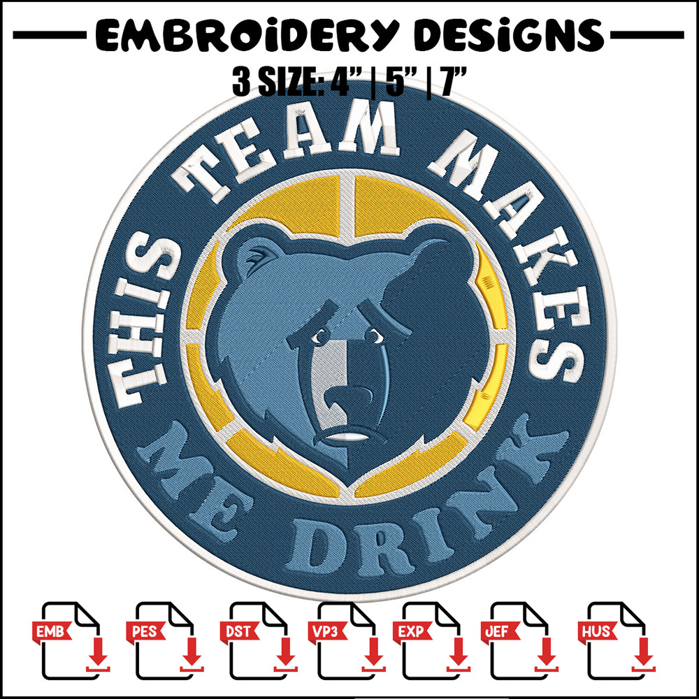 Memphis Grizzlies design embroidery design, NBA embroidery,Sport embroidery, Embroidery design,Logo sport embroidery.jpg