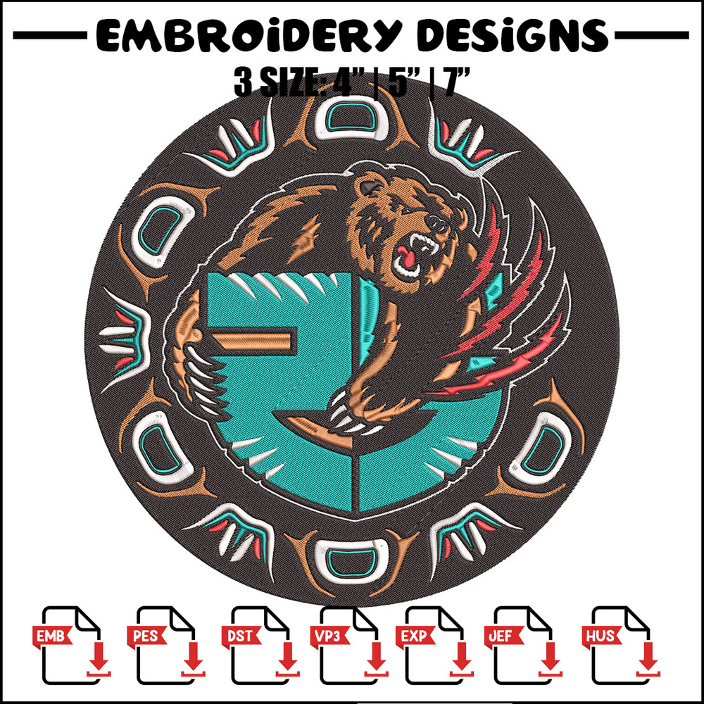 Memphis Grizzlies design embroidery design, NBA embroidery,Sport embroidery,Embroidery design, Logo sport embroidery.jpg