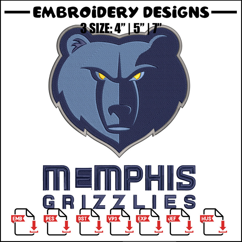 Memphis Grizzlies logo embroidery design,NBA embroidery, Sport embroidery,Embroidery design, Logo sport embroidery..jpg