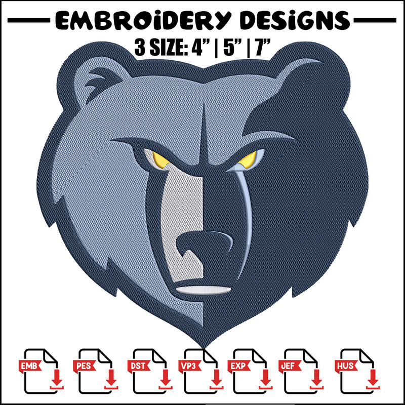 Memphis Grizzlies mascot embroidery design, NBA embroidery, Sport embroidery,Embroidery design, Logo sport embroidery.jpg