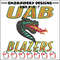 UAB Blazers logo embroidery design, NCAA embroidery, Sport embroidery, logo sport embroidery, Embroidery design..jpg