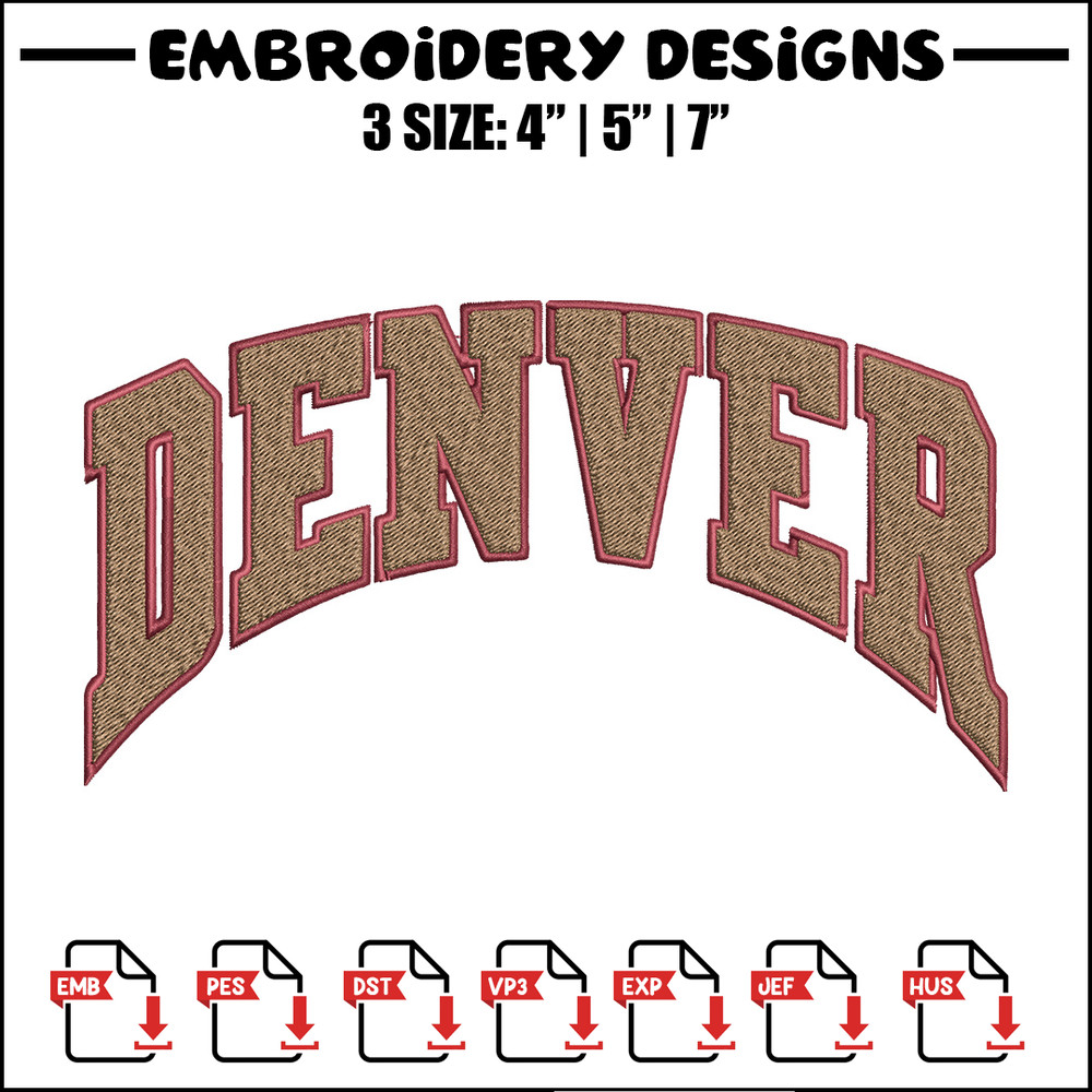 University of Denver logo embroidery design, NCAA embroidery, Embroidery design,Logo sport embroidery,Sport embroidery.jpg