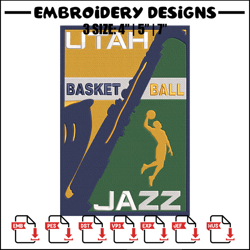 Utah Jazz logo embroidery design, NBA embroidery, Sport embroidery,Embroidery design, Logo sport embroidery.jpg