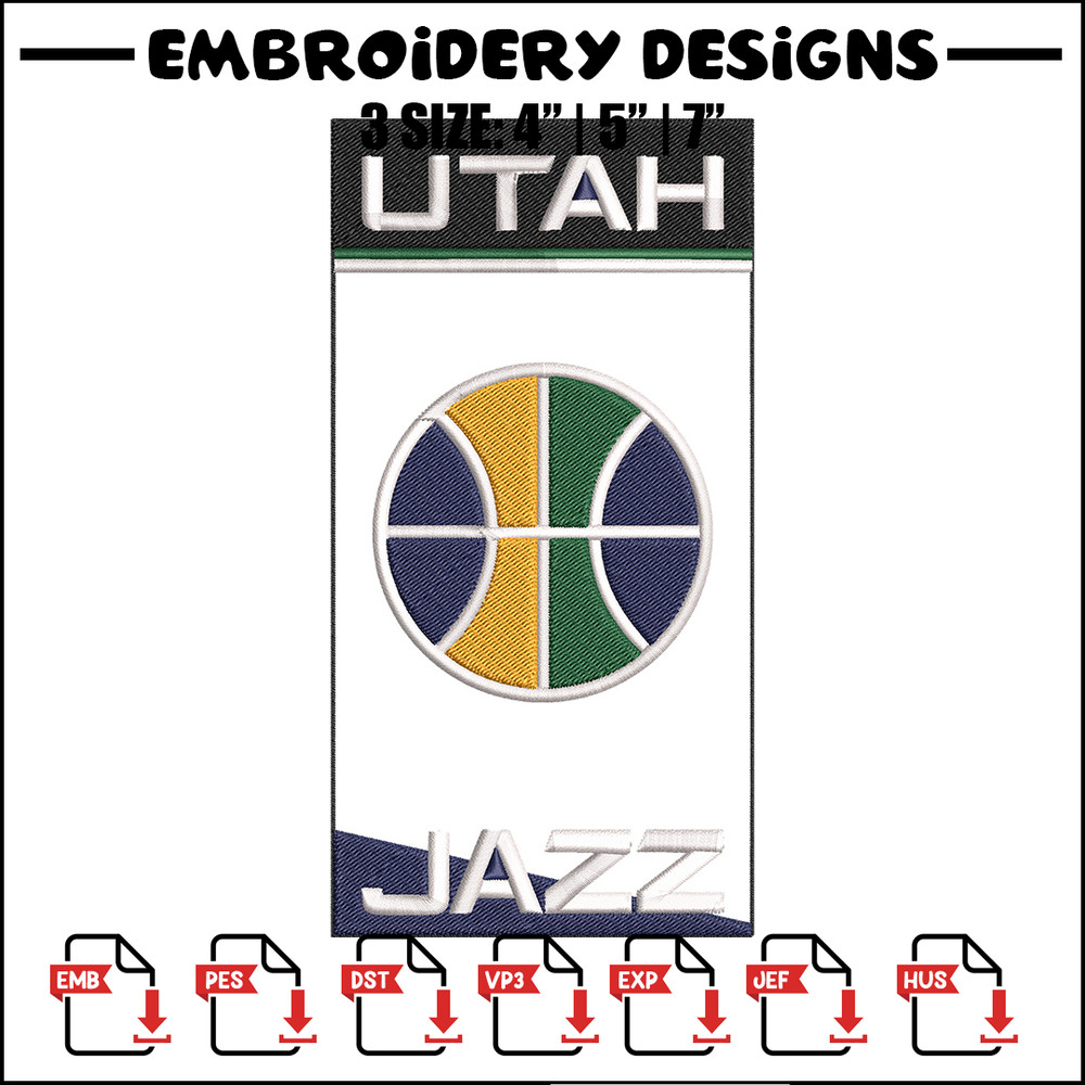 Utah Jazz logo embroidery design,NBA embroidery, Sport embroidery, Embroidery design, Logo sport embroidery.jpg