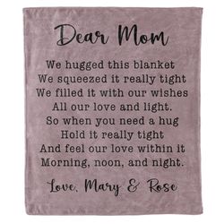 personalized blanket for mum we hugged this blanket message blanket custom gifts for mom from kids