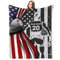 Custom Blanket Gift For Volleyball Player Personalized Gifts For Volleyball Lovers Volleyball American Flag Blanket 1
