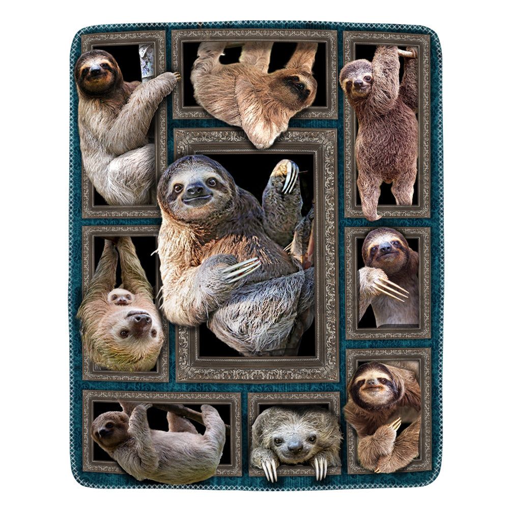 Blanket Gift For Sloth Lovers Sloth Blanket Gifts For Sloth Lover Sloth 3D Flame Blanket 1