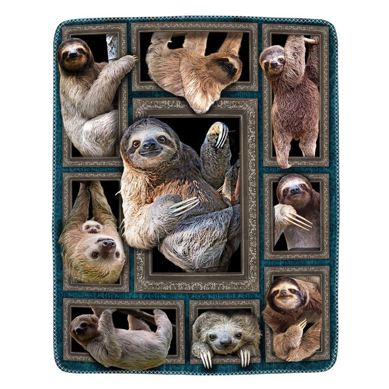 Blanket Gift For Sloth Lovers Sloth Blanket Gifts For Sloth Lover Sloth 3D Flame Blanket 1