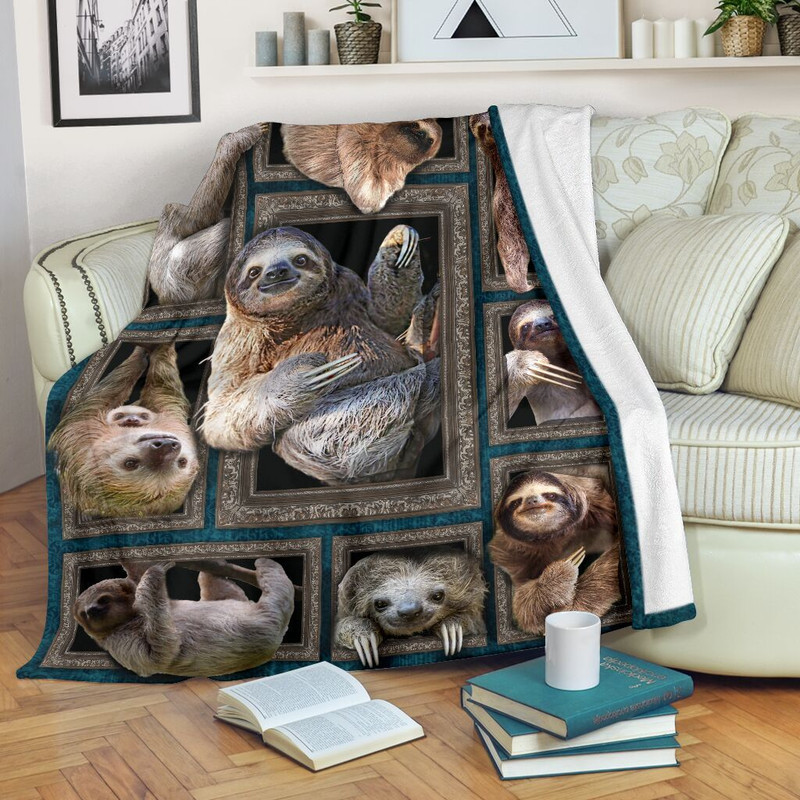 Blanket Gift For Sloth Lovers Sloth Blanket Gifts For Sloth Lover Sloth 3D Flame Blanket 2
