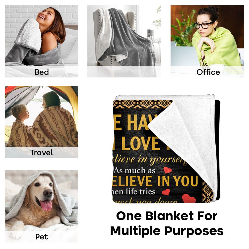 To My Granddaughter Never Forget That I Love You Lion Hug Custom Blanket Gift For Granddaughter 2