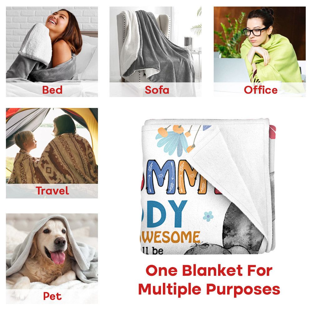 Hi Mommy Daddy Told Me That You Are Awesome Cute Elephant Custom Blanket Gift For Mom Mothers Day Gift H2511 2