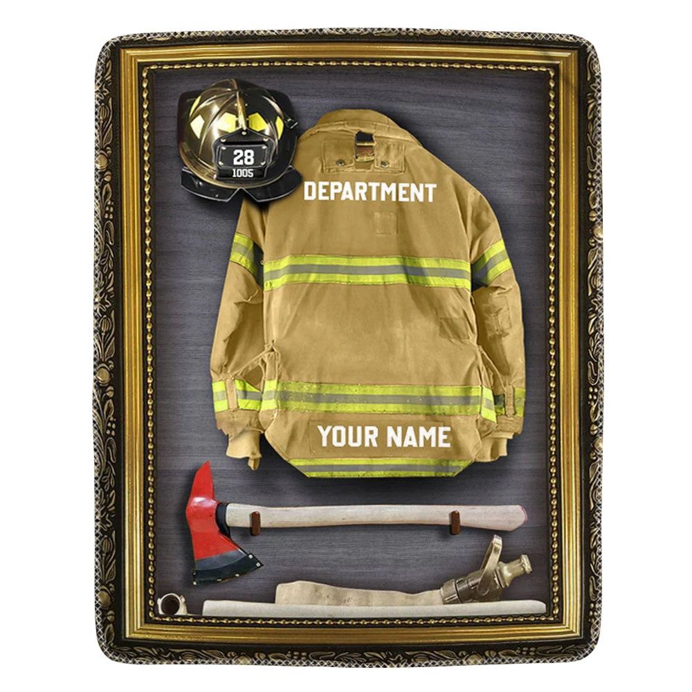 Firefighter Armor Clothes And Helmet Custom Blanket Gift For Firefighter Fireman 2
