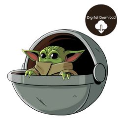 Baby Yoda Png, The Child with Aviators - Star Wars - Digital Download, Instant Download