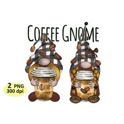 Coffee gnomes clipart Coffee gnome png Nordic gnome Coffee cup clip art Scandinavian gnomes Coffee lover