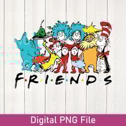 dr. seuss friends png, dr seuss crewneck png, friends png, cat in the hat png, dr. seuss friends png, thing and fish png