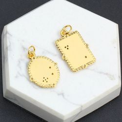 domestic 14k gold coated electroplating color preservation pearl necklace hang tag pendant diy accessories small exquisi