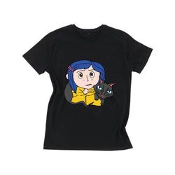 coraline and cat svg coraline button eyes svg halloween svg horror movie svg cricut silhouette vector cut file