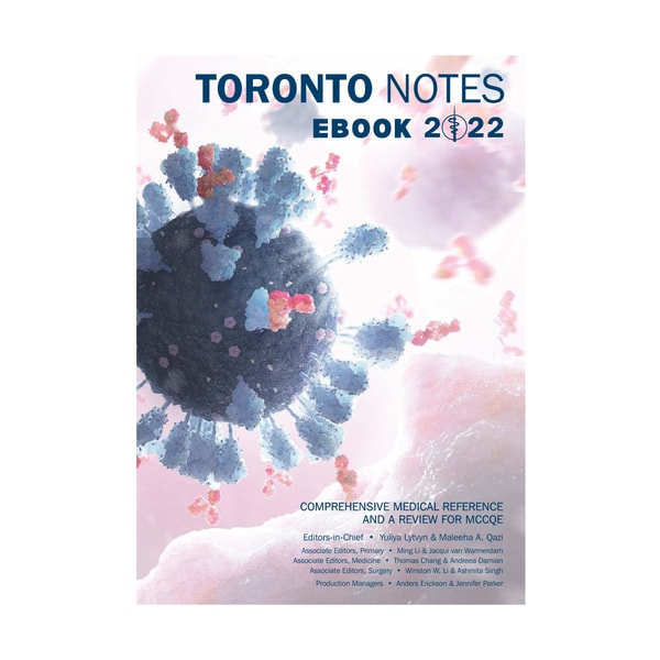 Toronto Notes 2022: Comprehensive Medical Reference And A Re | Inspire ...